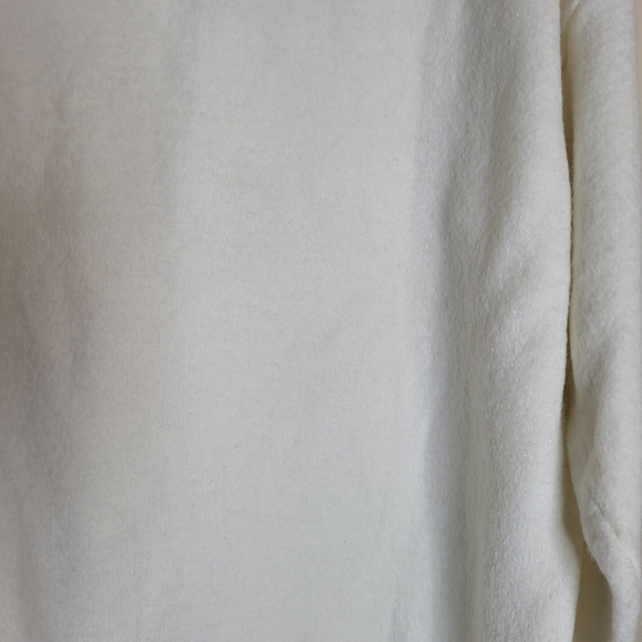Curated by Instant Message Sweater Womens Size XL Ivory Fall Winter Vneck - Picture 7 of 9